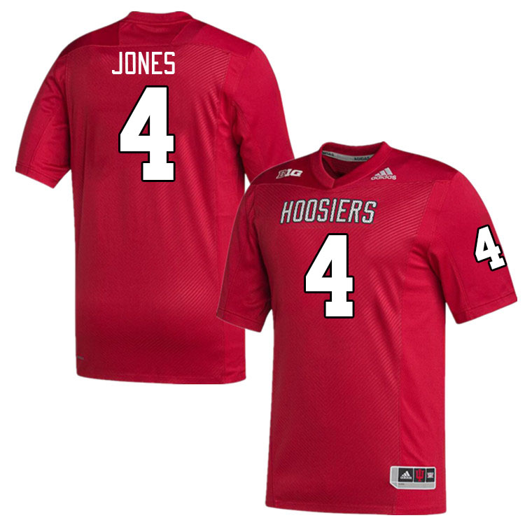 Men #4 Anthony Jones Indiana Hoosiers College Football Jerseys Stitched Sale-Red